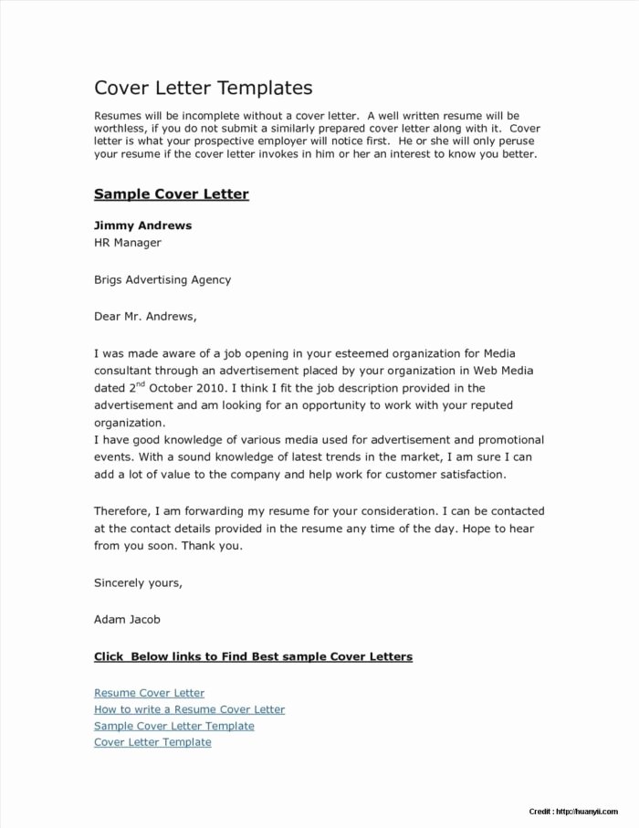 Free Cover Letter Templates Microsoft Word 2007 Cover