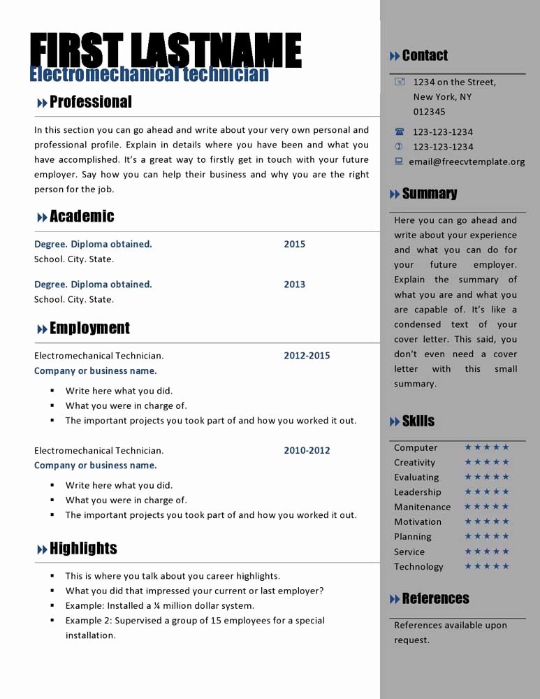 free curriculum vitae templates 466 to 472