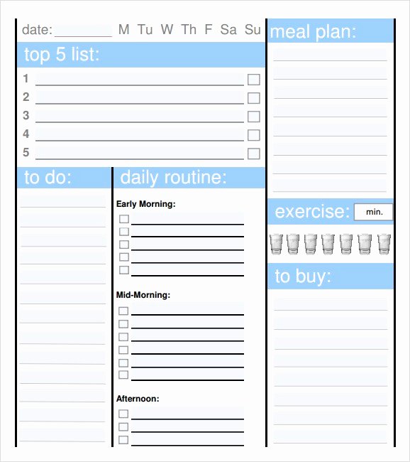Free Daily Planner Templates Free Printables Word Excel