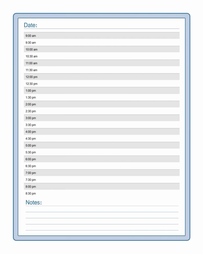 Free Daily Printable Schedule Template