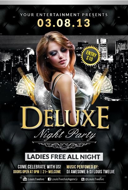 Free Deluxe Night Club Psd Flyer Template Download Free