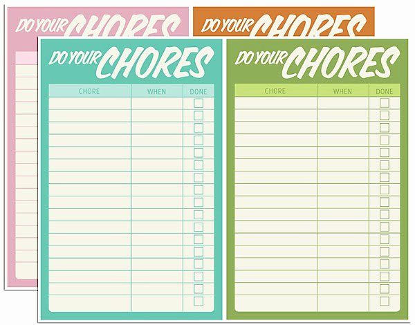 Free Digital Download – Chore Charts