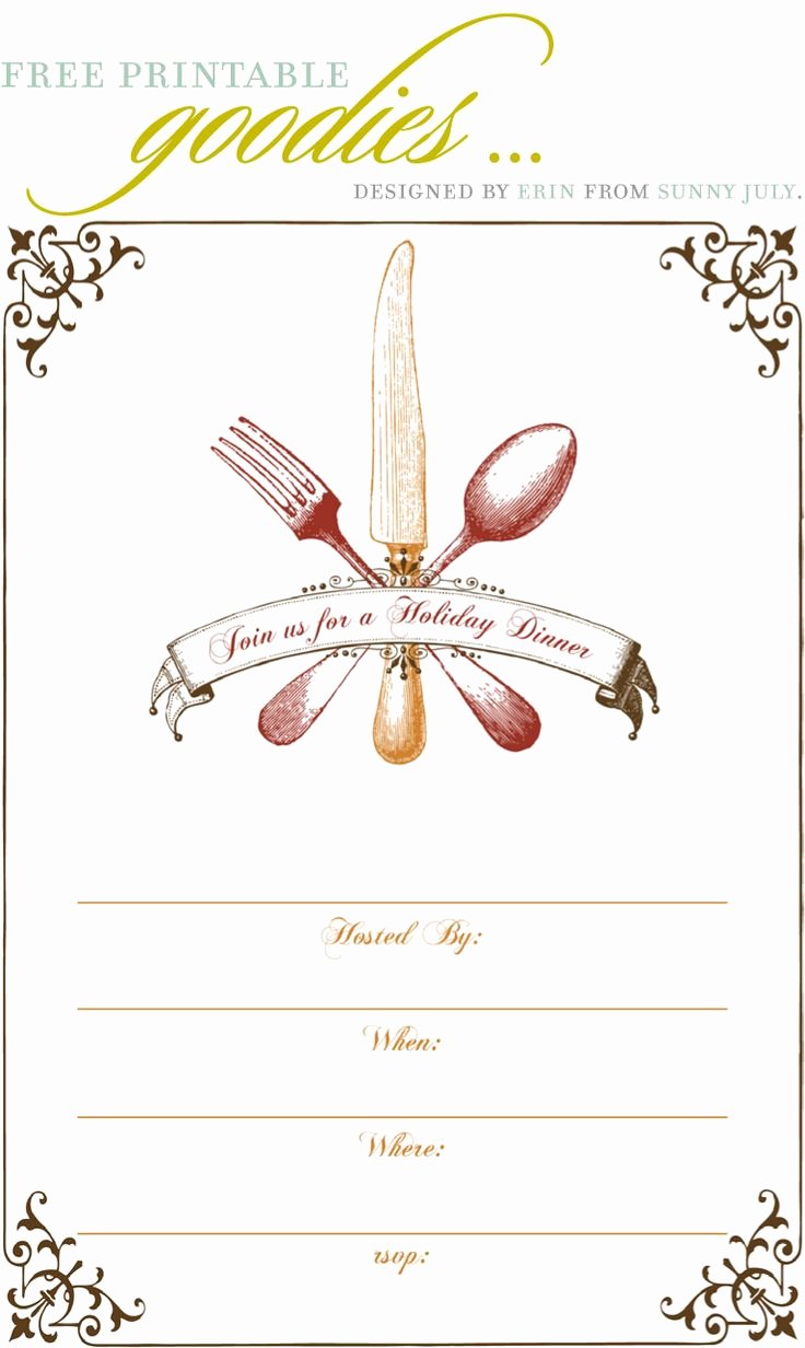 Free Dinner Party Invitation Templates