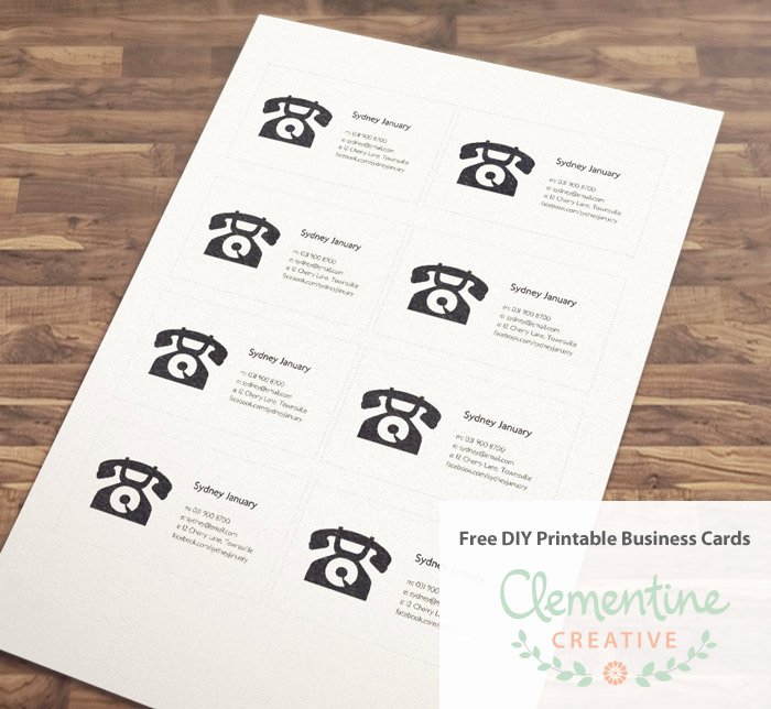 Free Diy Printable Business Card Template