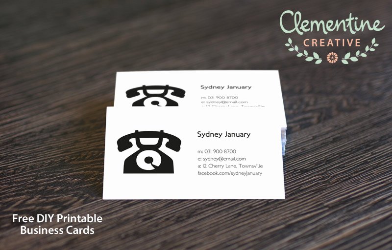 Free Diy Printable Business Card Template