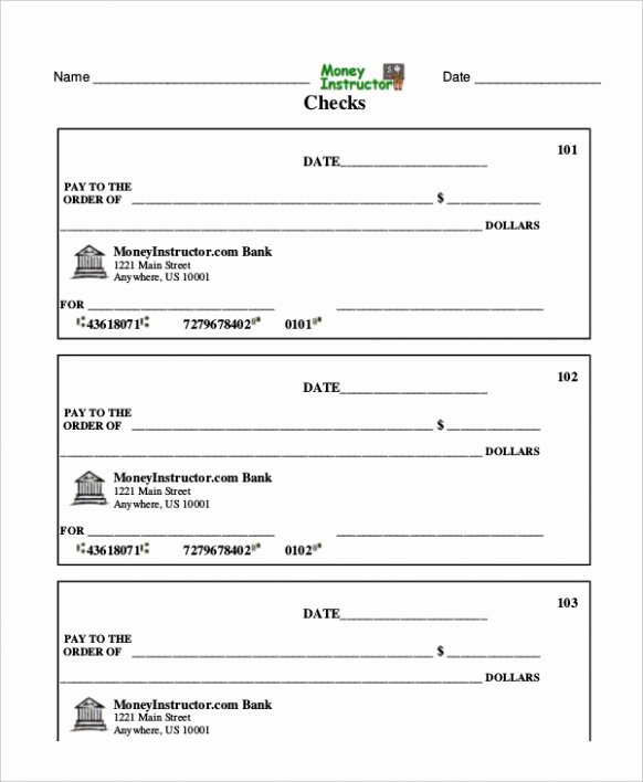 Free Download 19 Blank Cheque Template Editable Build