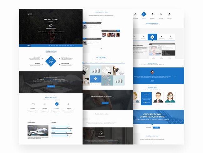 Free Download Clean E Page Website Template Psd