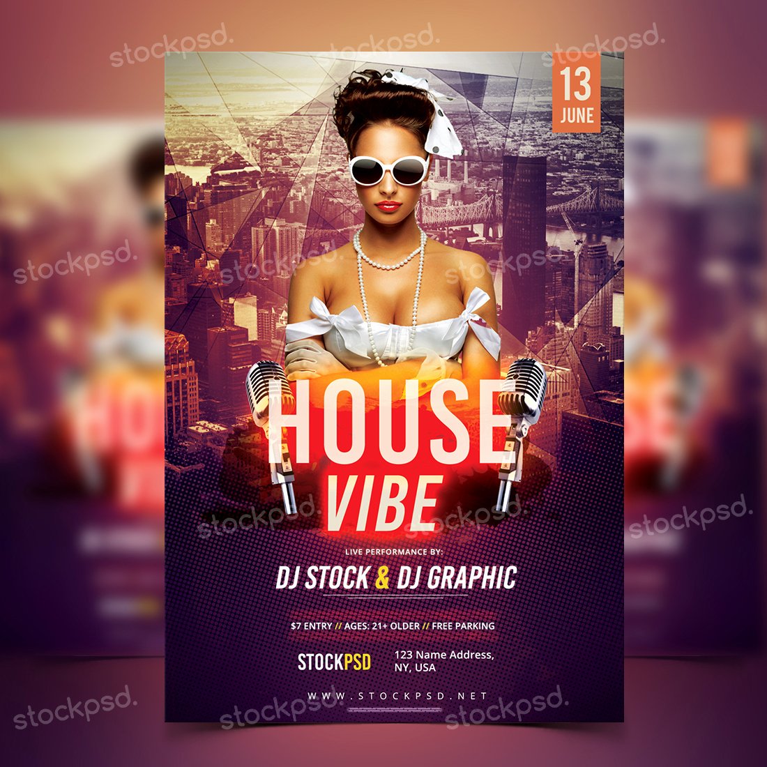 Free Download House Vibe Psd Template Flyer Flyershitter