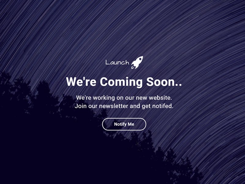 Free Download Launch Ing soon HTML Template by