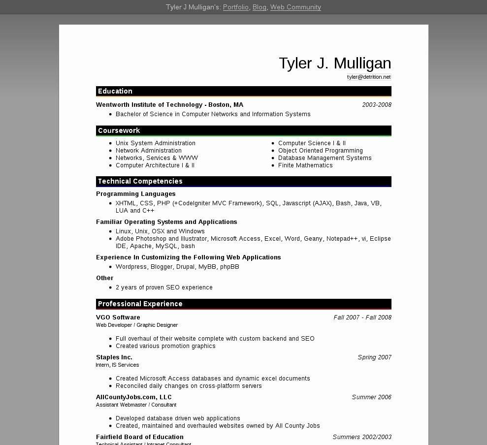 Free Download Resume Templates for Microsoft Word 2010 Job
