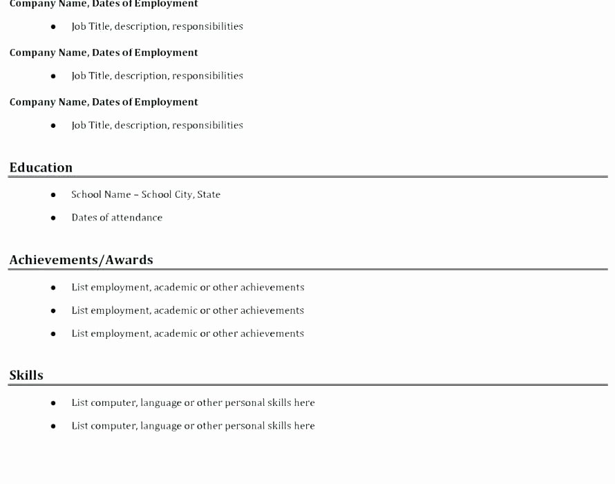 Free Downloadable Resume Builder Bold Header Resume