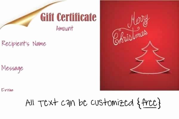 Free Editable Christmas Gift Certificate Template
