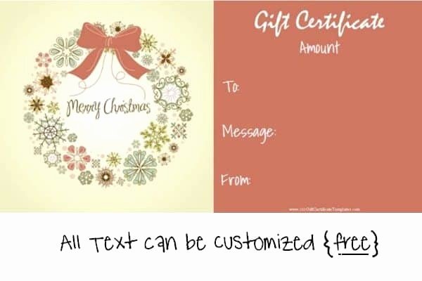 christmas t certificate templates