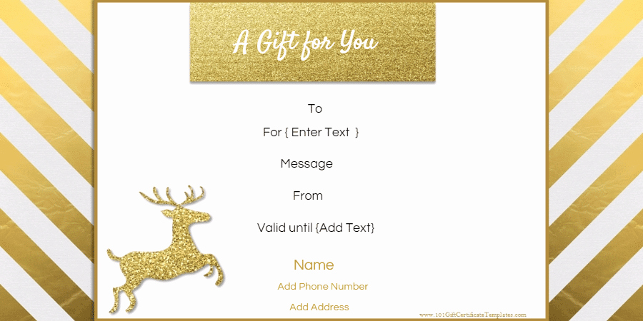 Free Editable Christmas Gift Certificate Template