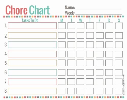 free editable printable chore charts