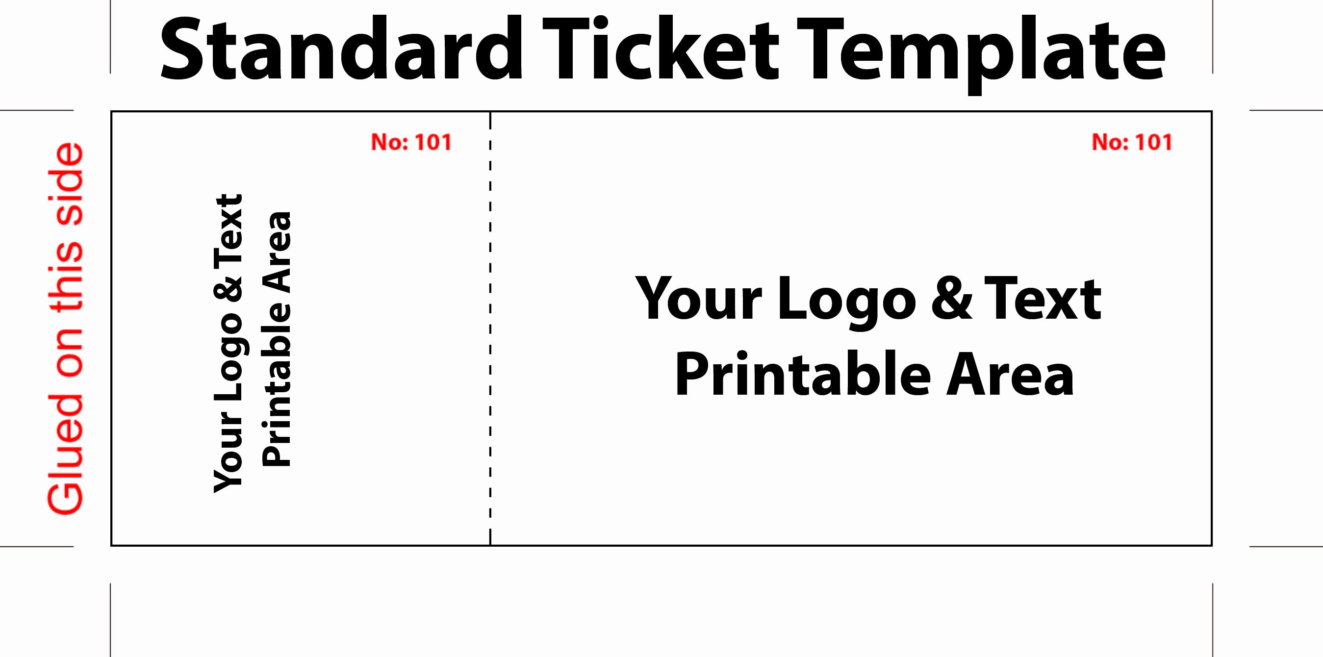 Free Editable Standard Ticket Template Example for Concert