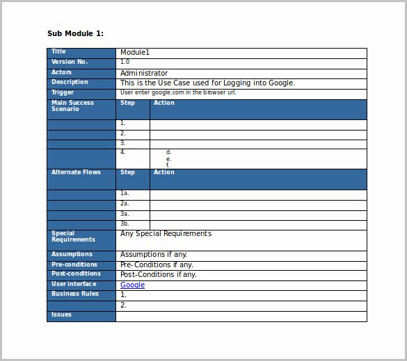 Free Editable Use Test Case Template Ms Word Download Use
