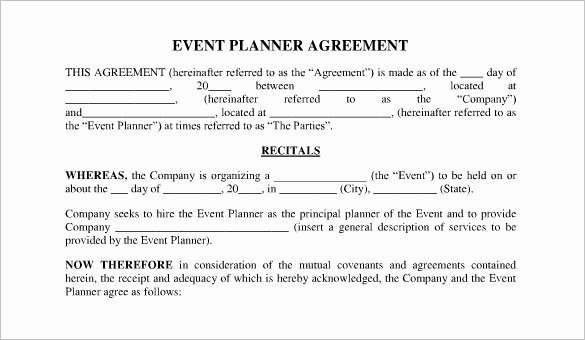 Free event Planner Contract Template