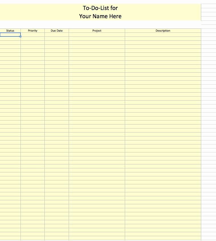 free excel to do list template