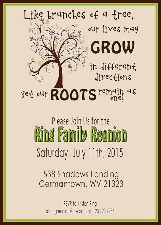 Free Family Reunion Invitations Templates 28 Images
