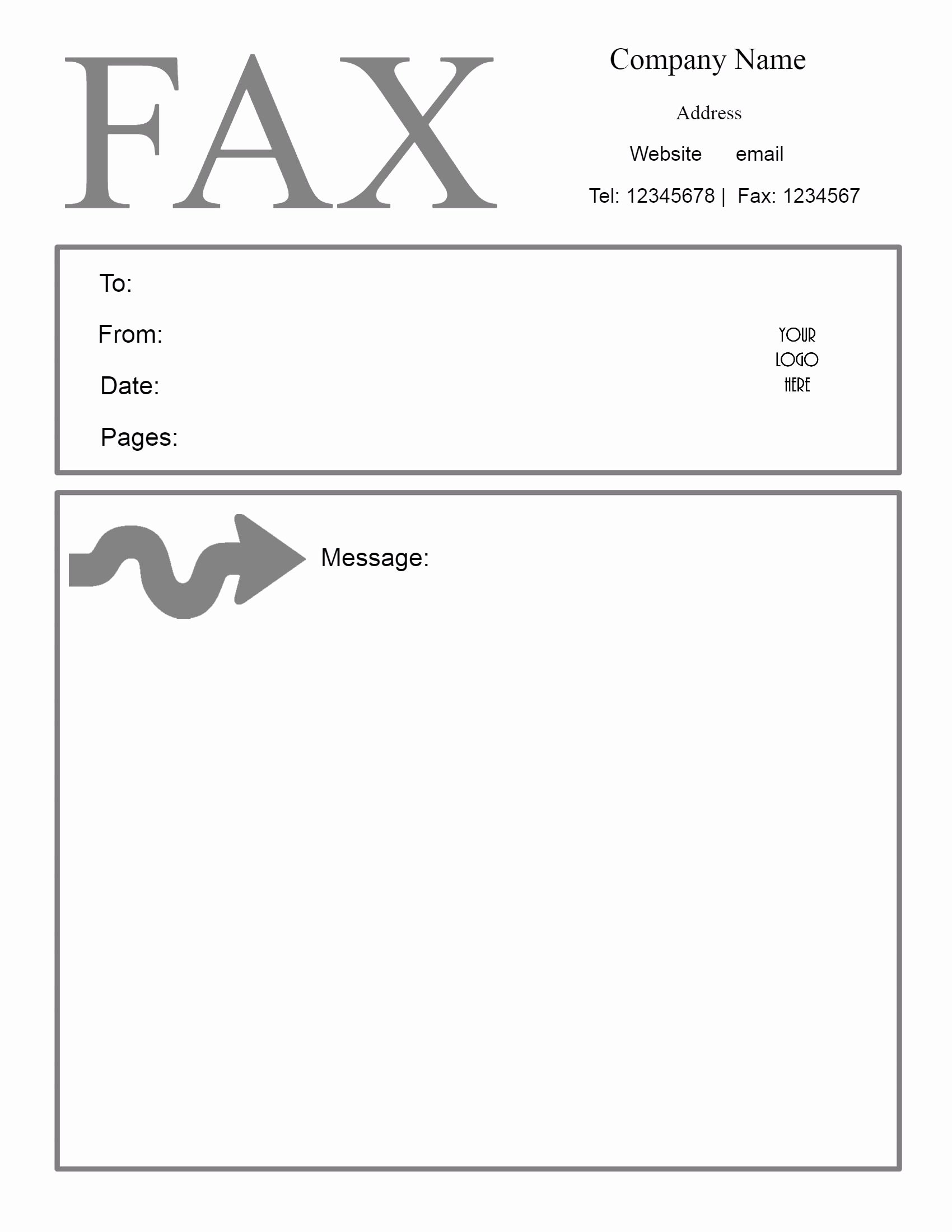 Free Fax Cover Letter Template