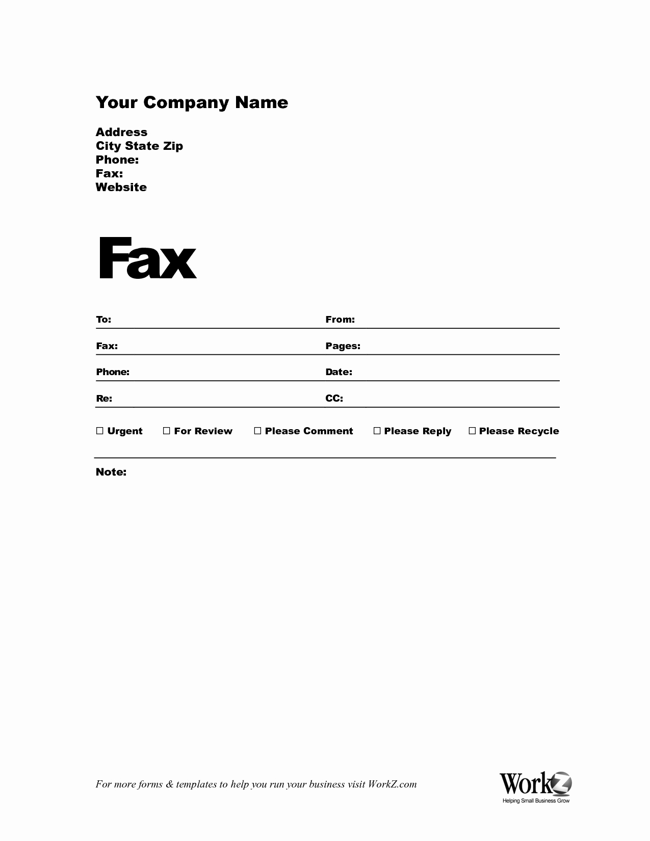 free fax cover sheet template