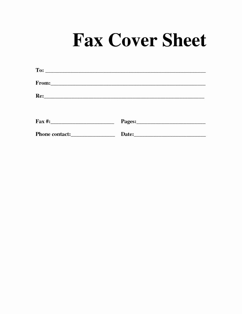 Free Fax Cover Sheet Template Download