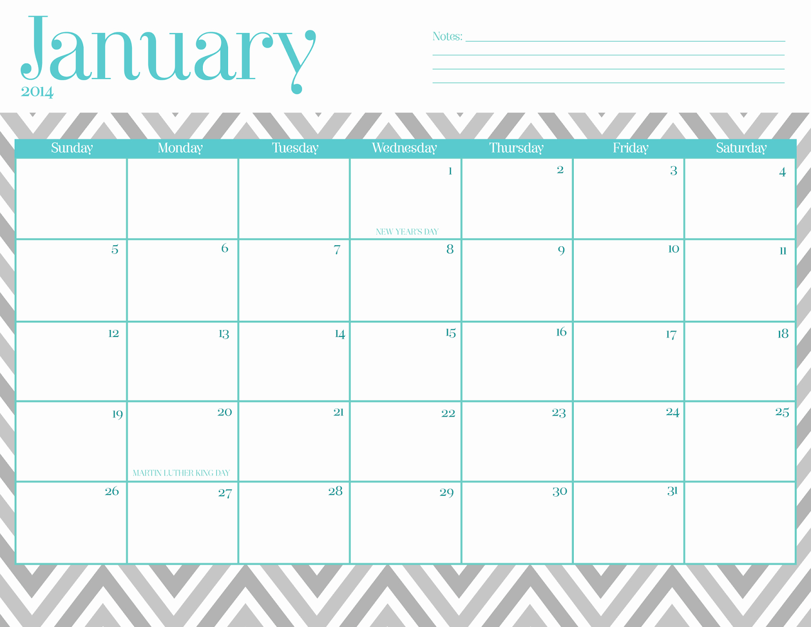Free Fillable Calendars 2016 Templates