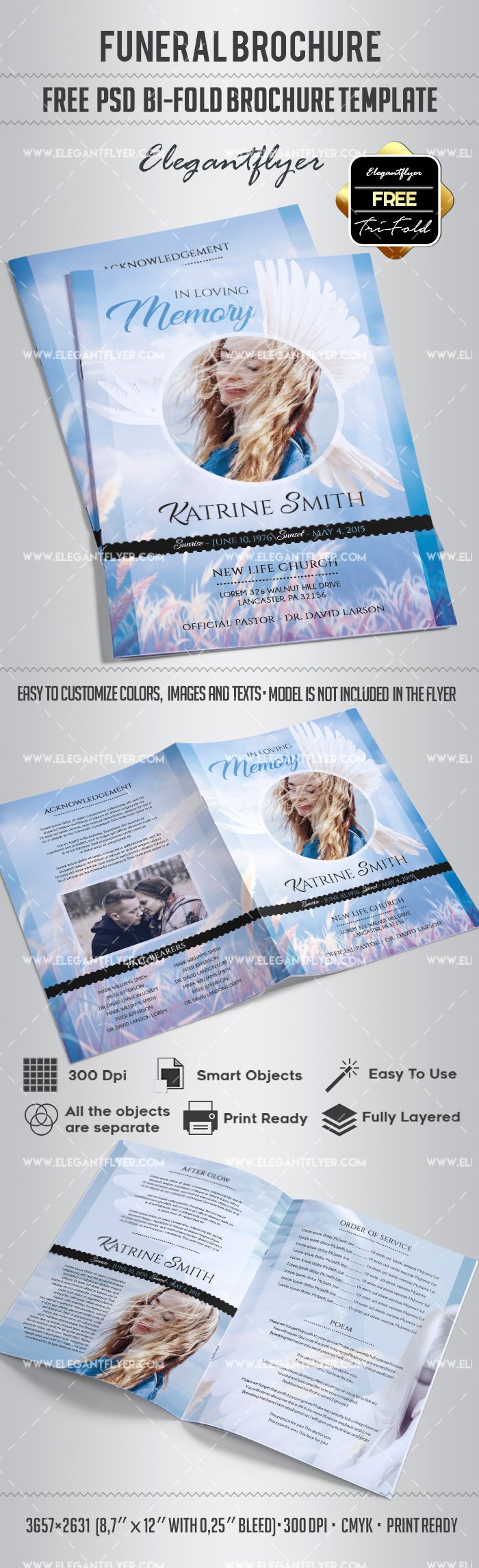 Free Funeral Bi Fold Brochure – by Elegantflyer