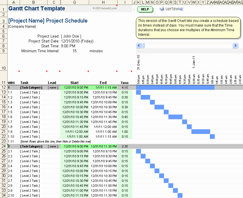 Free Gantt Chart Template for Excel
