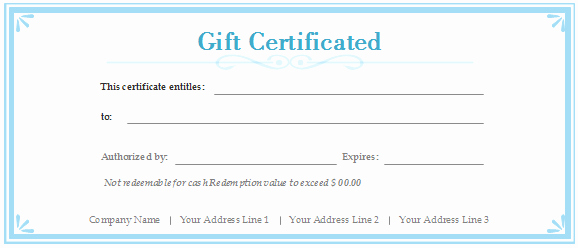 Free Gift Certificate Templates Customizable and Printable
