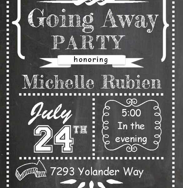 free going away party invitation templates