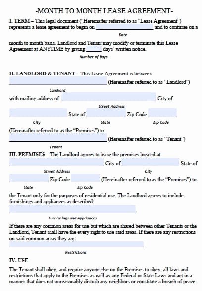 Free Hawaii Monthly Rental Agreement – Pdf Template
