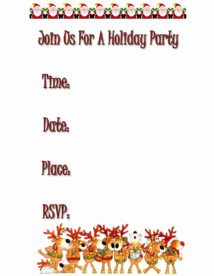 Free Holiday Party Invitations Free Christmas Invitations