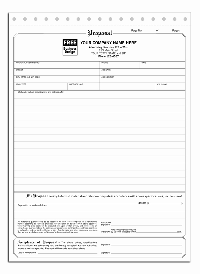 Free Hvac Bid Proposal Template top Of Insurance