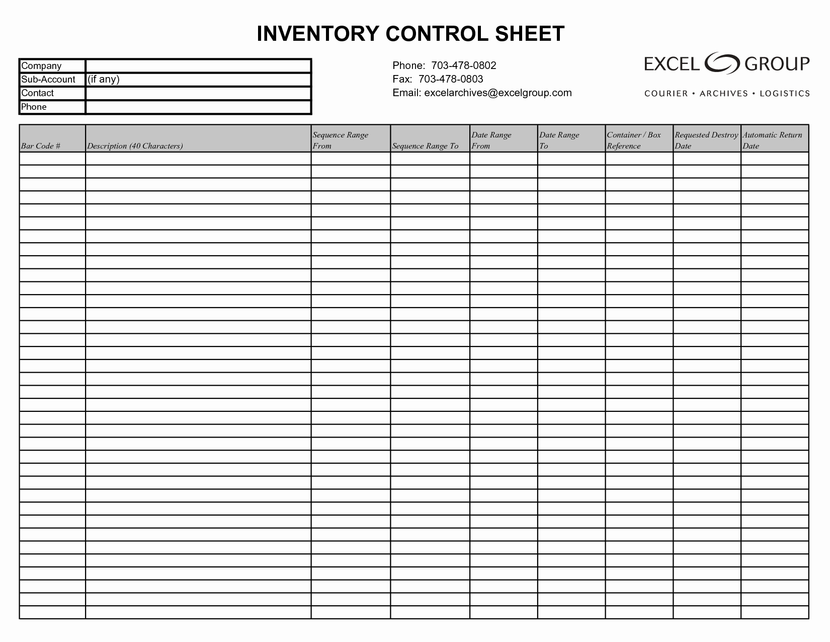 free inventory management template excel
