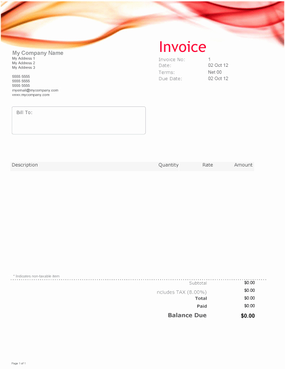 Free Invoice Template Download