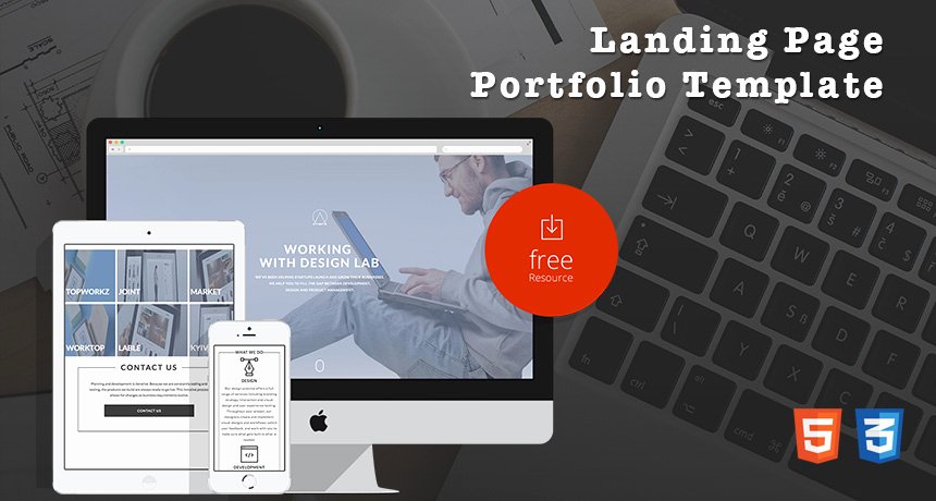 Free Landing Page Portfolio Template