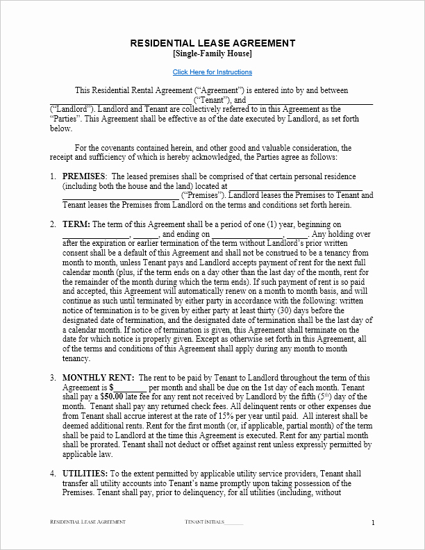 lease agreement template