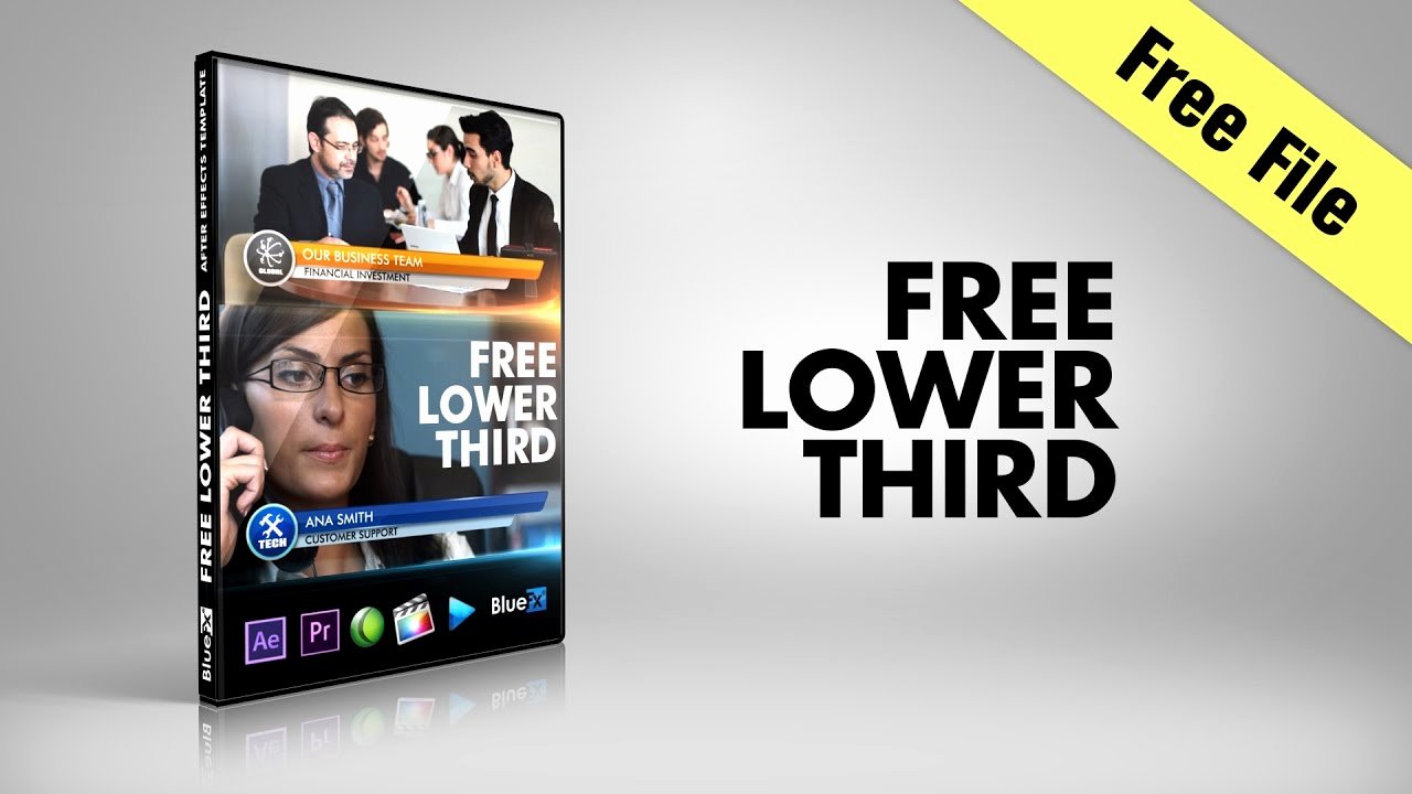 Free Lower Third Template for after Effects sony Vegas