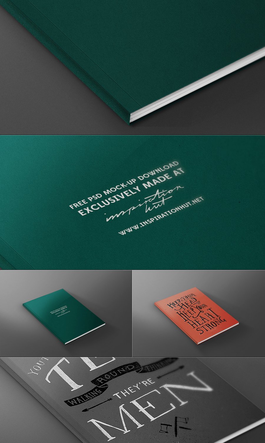 Free Magazine Book Front Cover Mock Up Template Psd File