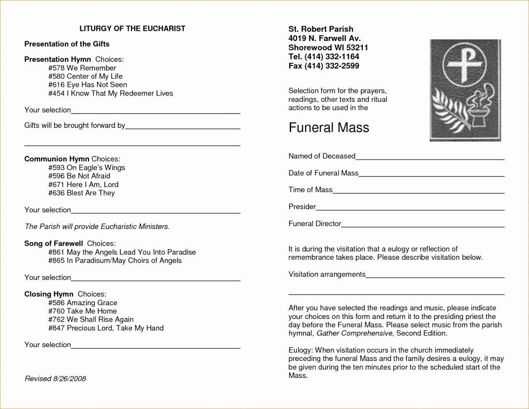 Free Memorial Service Program Template