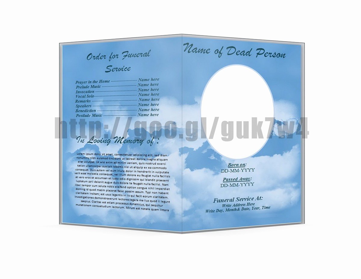 Free Microsoft Fice Funeral Program Template Download On