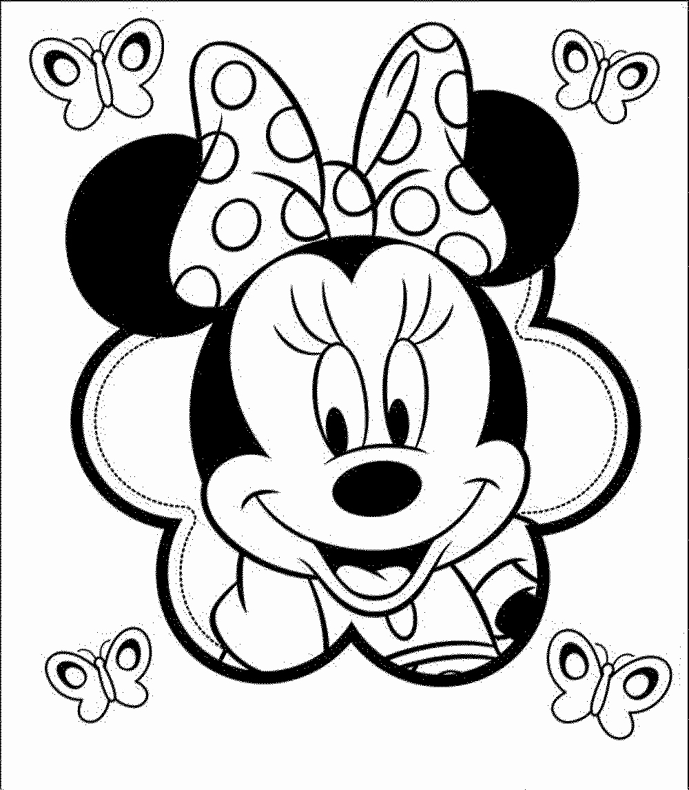 Free Minnie Mouse Face Coloring Pages Download Free Clip