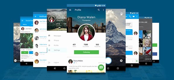 free mobile application design template