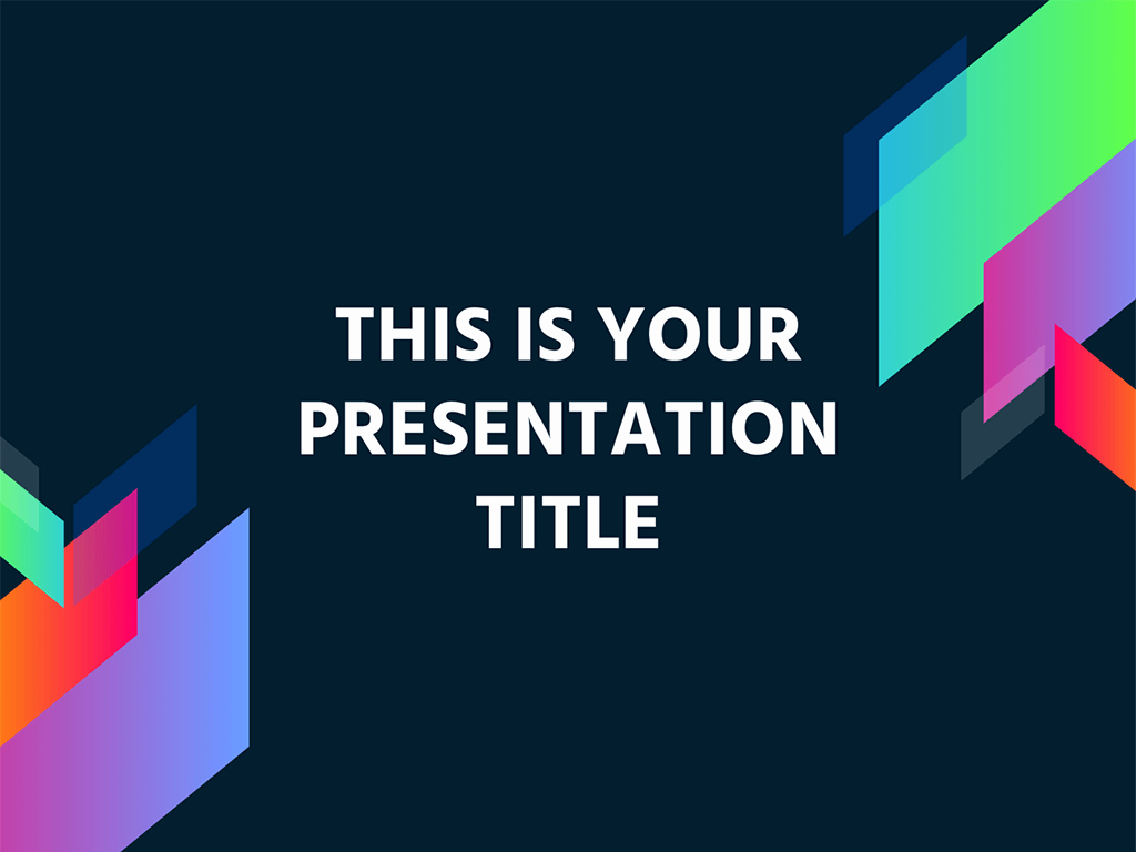 Free Modern and Colorful Powerpoint Template or Google