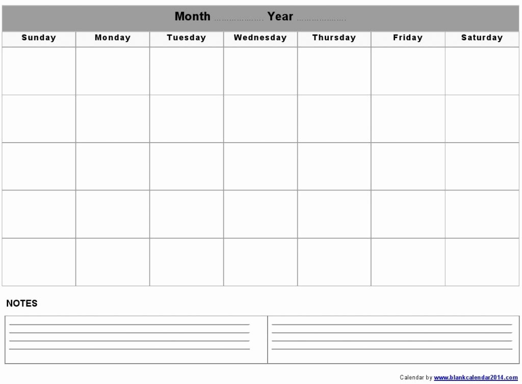Free Monthly Calendar Templates