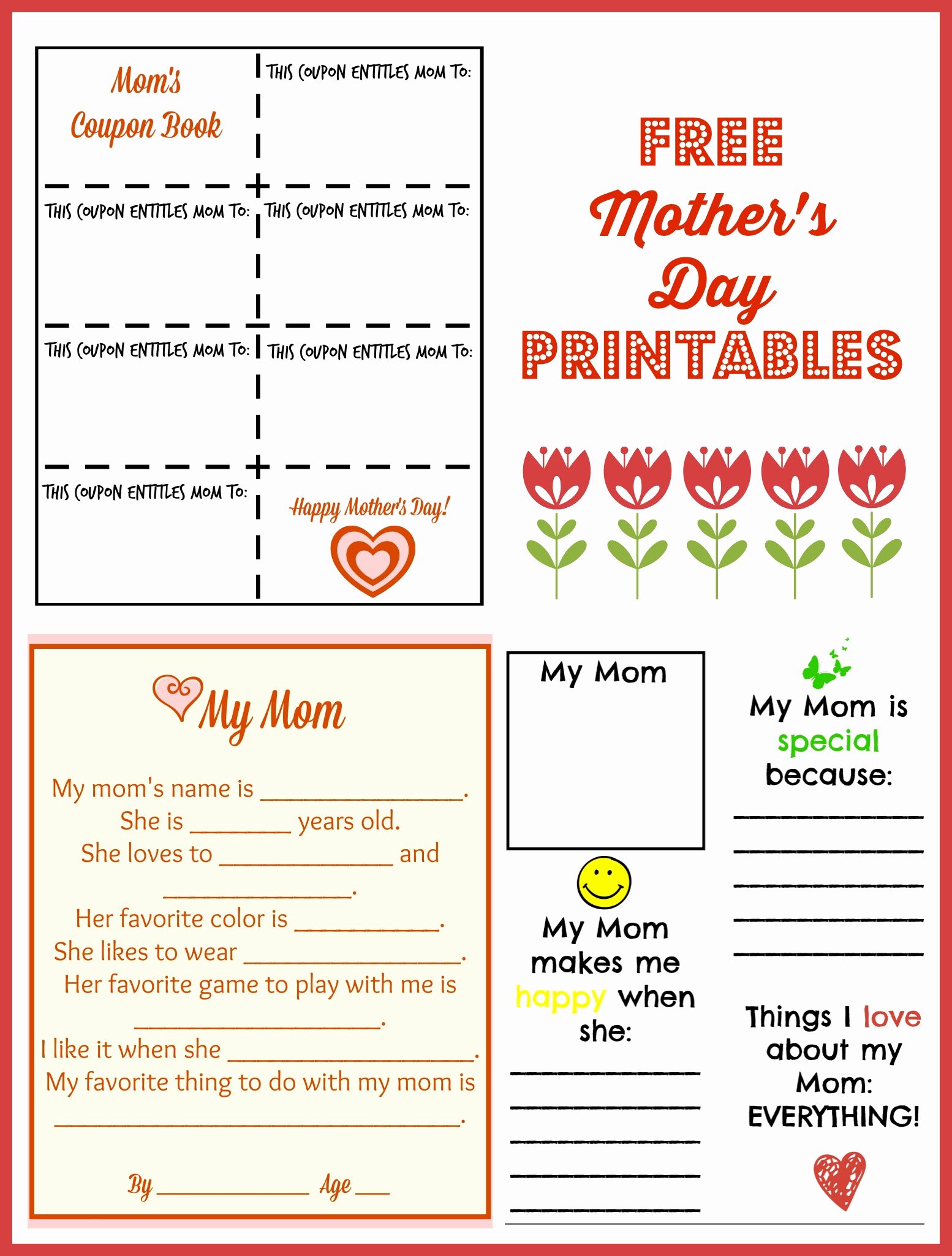 Free Mother S Day Printables Make It for Mom