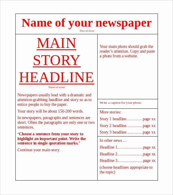 Free Newspaper Template 10 Blank Google Docs Word