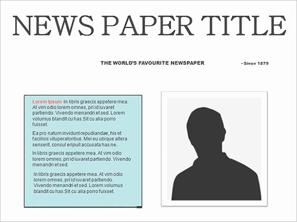 free newspaper template